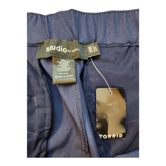 Studio by Torrid plus sz 20R NWT navy pants pockets wide leg high rise peacoat - Picture 10 of 14